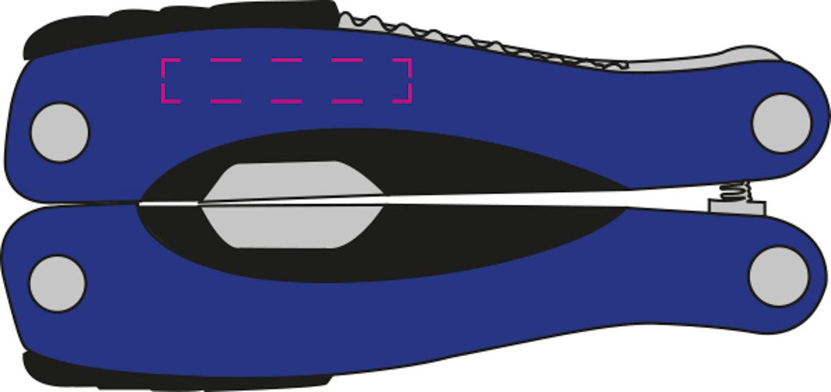 auf oberen Griff (3x0,5 cm)