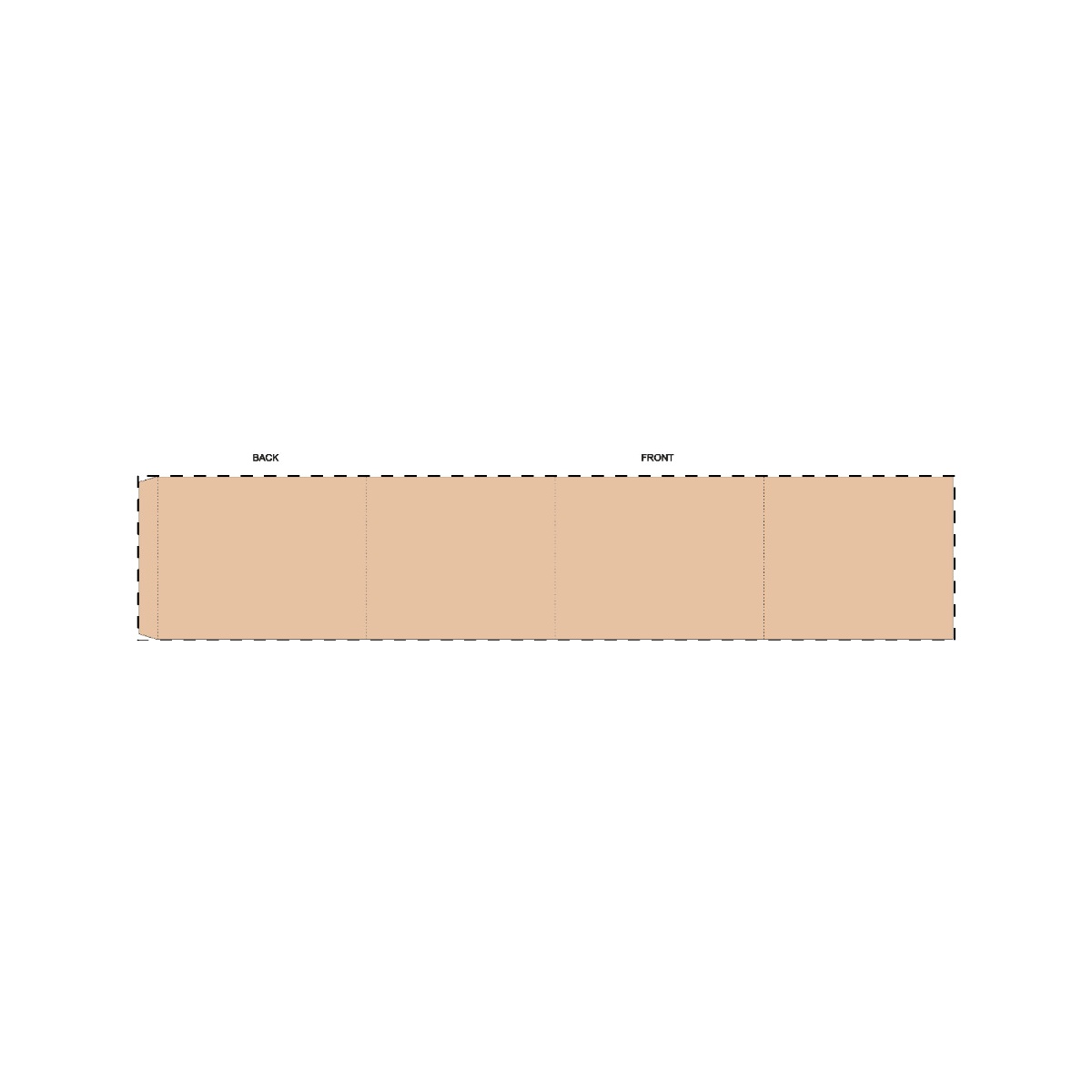 Maßgefertigte Kraft-Papierbanderole (87 x 435 mm)