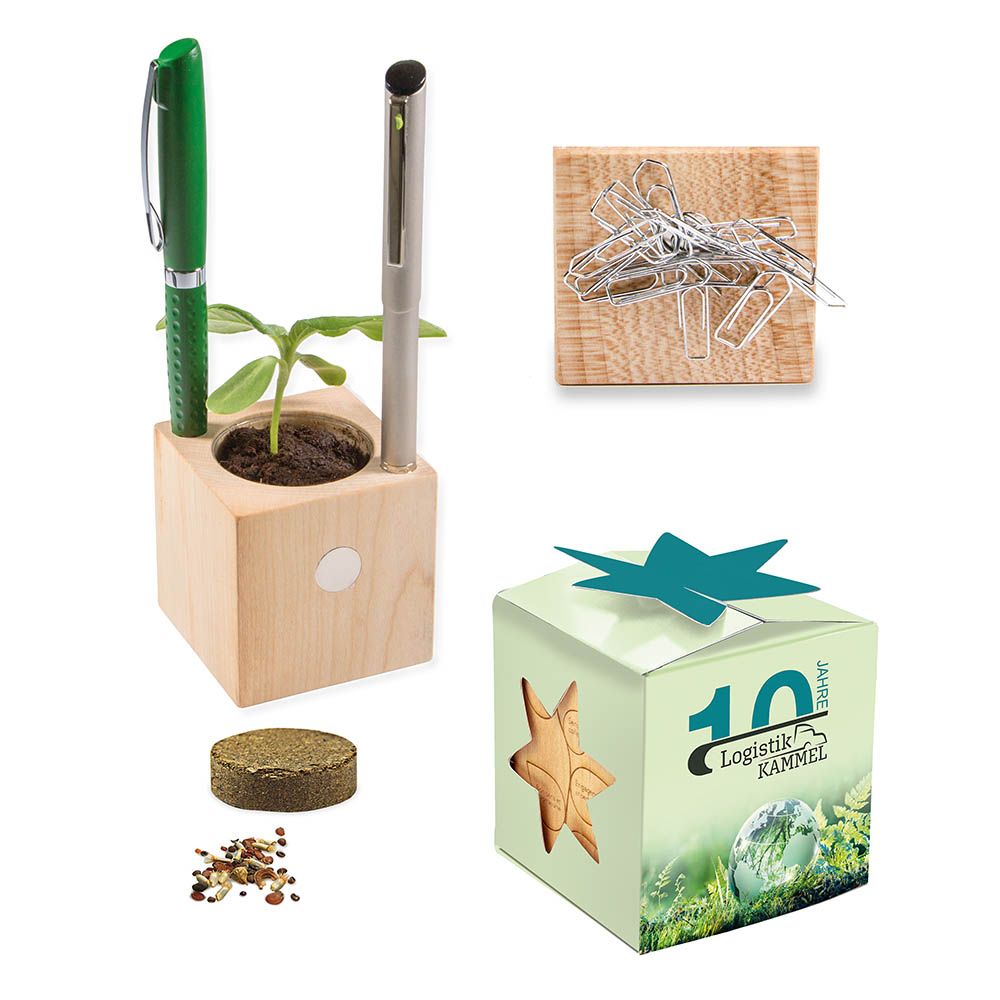 auf Schachtel + auf Produkt (6 Flächen à 6,2 cm, 5,0 x 5,0 cm)