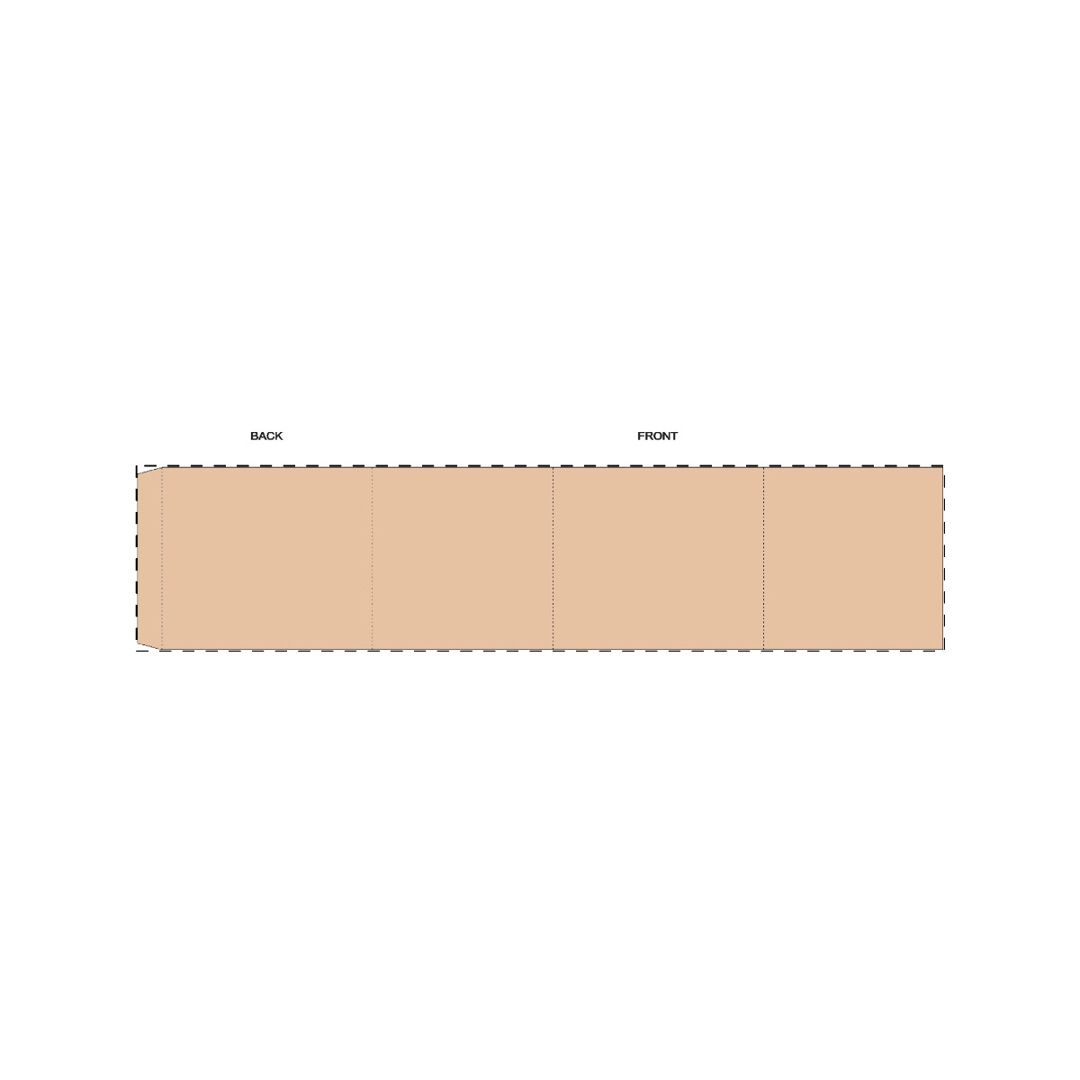 Maßgefertigte Kraft-Papierbanderole (430 x 97 mm)