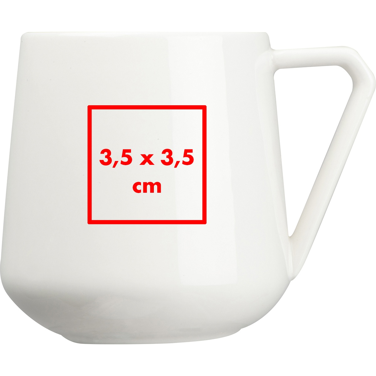Links vom Henkel (3,5 x 3,5 cm)