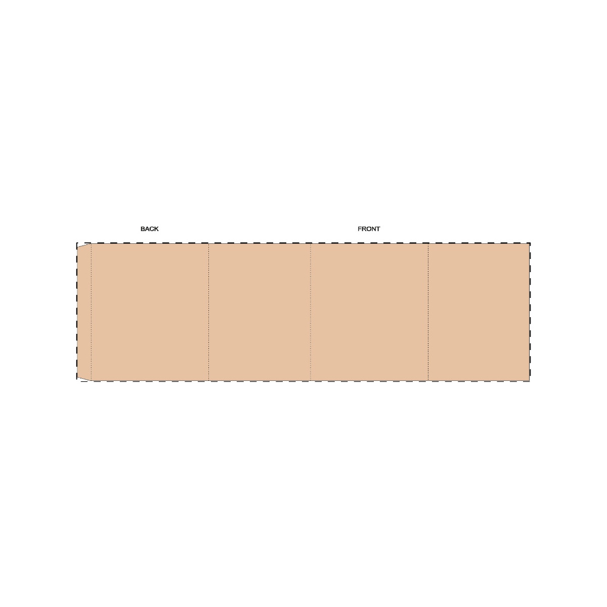 Maßgefertigte Kraft-Papierbanderole (428 x 130 mm)