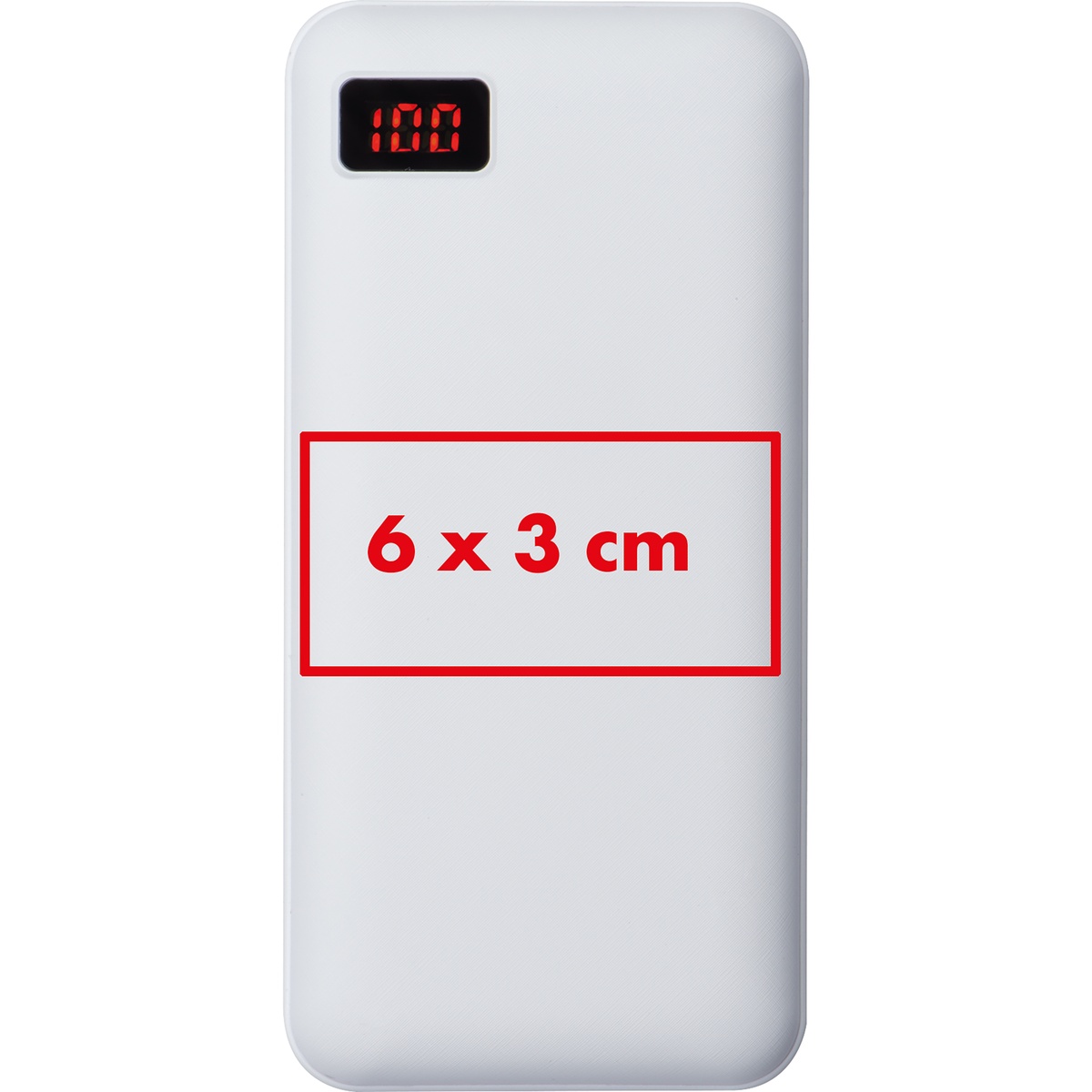 Auf die Powerbank (6 x 3 cm)