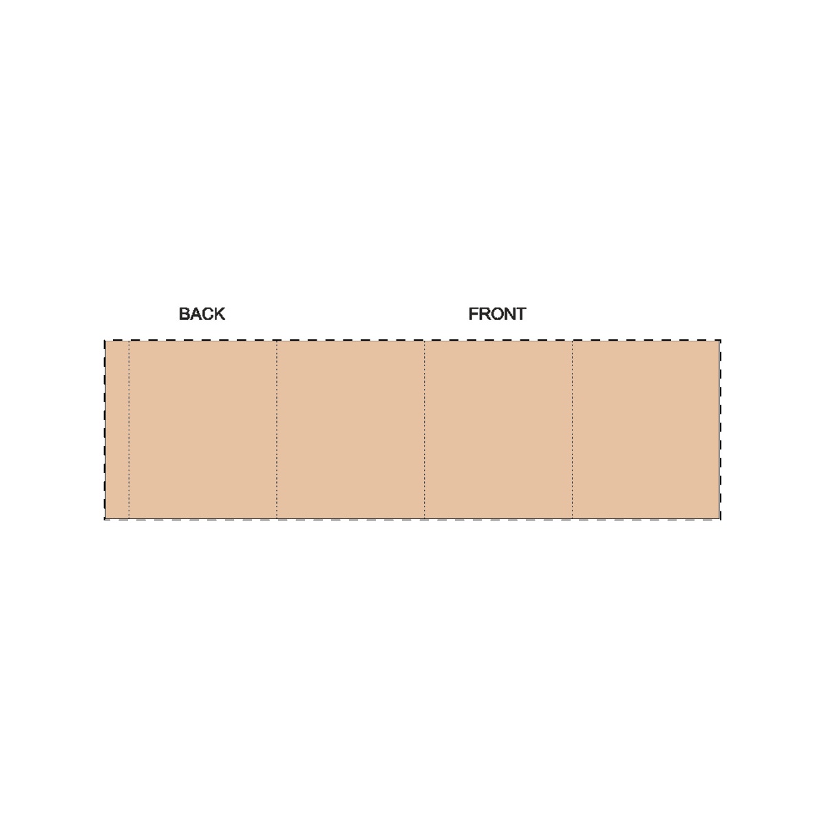 Maßgefertigte Kraft-Papierbanderole (258 x 75 mm)