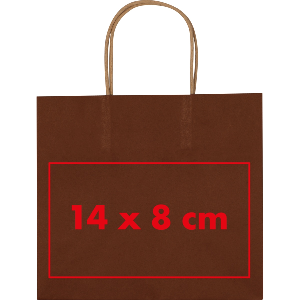 Auf die Tasche/Beutel (14 x 8 cm)