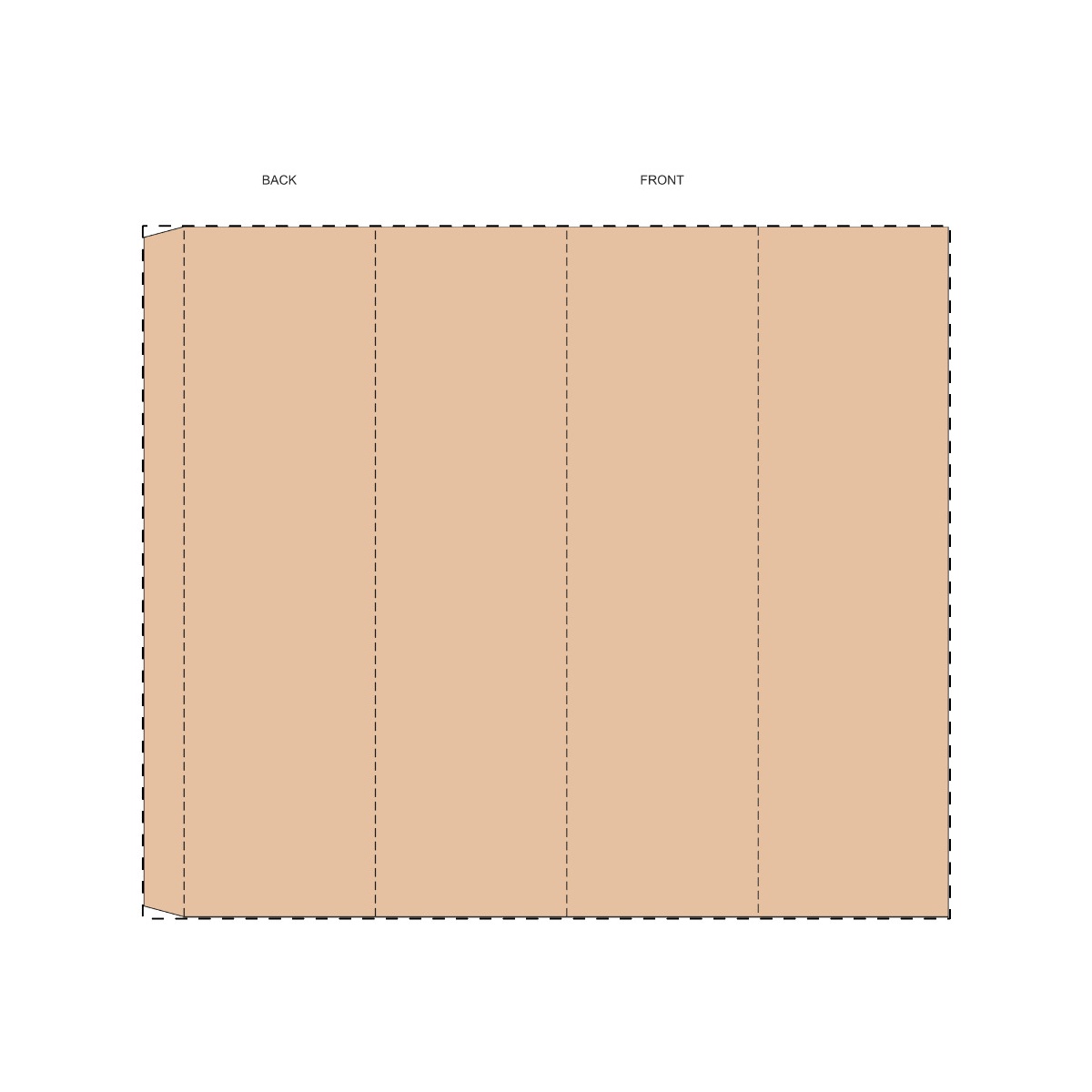 Maßgefertigte Kraft-Papierbanderole (321 x 275 mm)