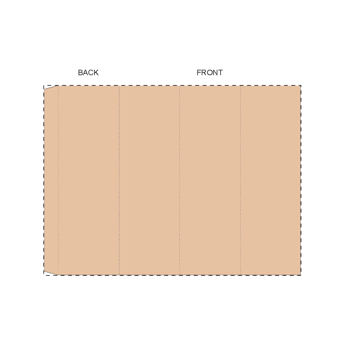 Maßgefertigte Kraft-Papierbanderole (285 x 210 mm)