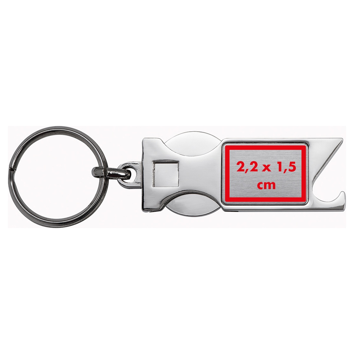 Unter dem Schlüsselanhänger (2,2 x 1,5 cm)