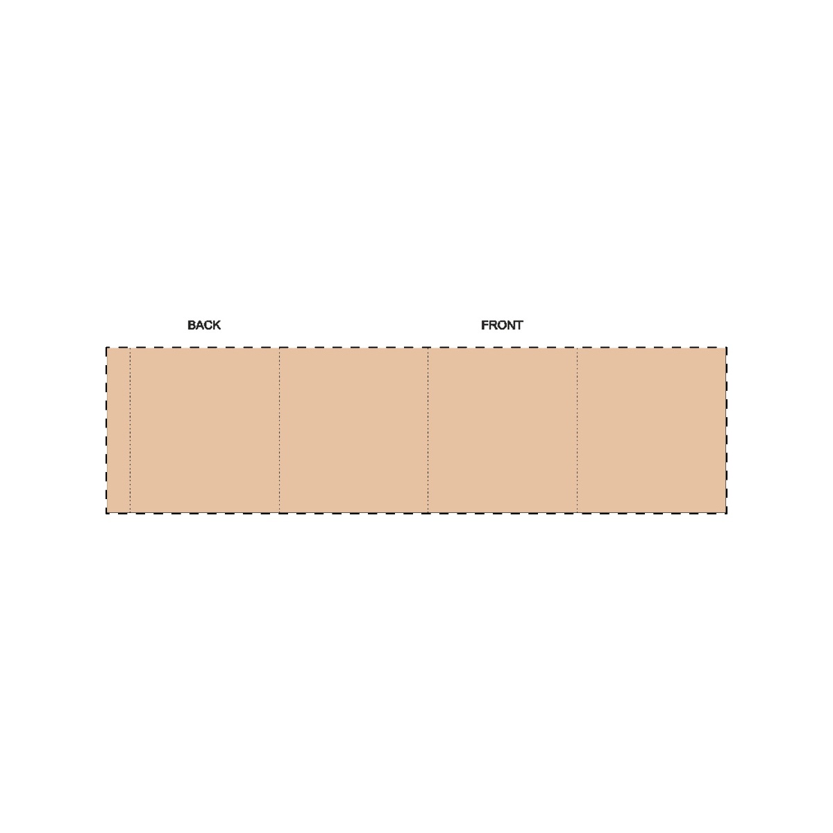 Maßgefertigte Kraft-Papierbanderole (274 x 76 mm)