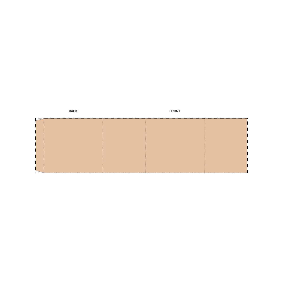 Maßgefertigte Kraft-Papierbanderole (417 x 107 mm)