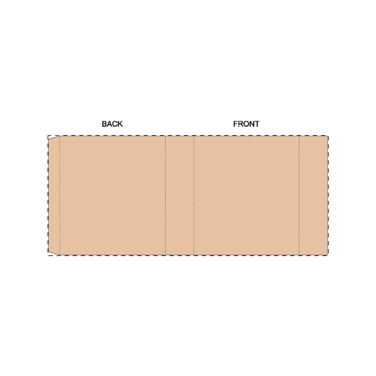 Maßgefertigte Kraft-Papierbanderole (253 x 108 mm)