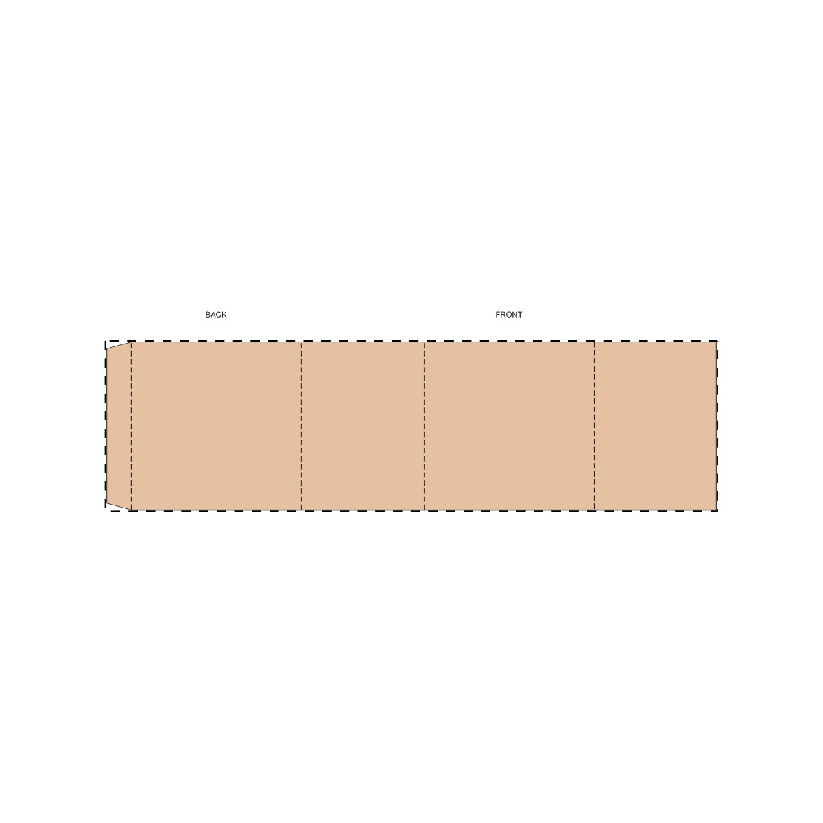 Maßgefertigte Kraft-Papierbanderole (399 x 110 mm)