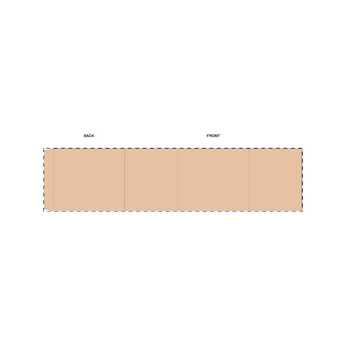 Maßgefertigte Kraft-Papierbanderole (423 x 102 mm)