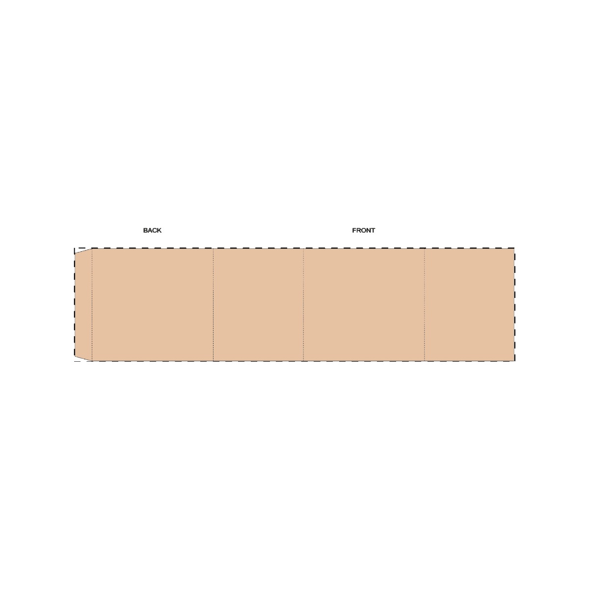 Maßgefertigte Kraft-Papierbanderole (411 x 105 mm)