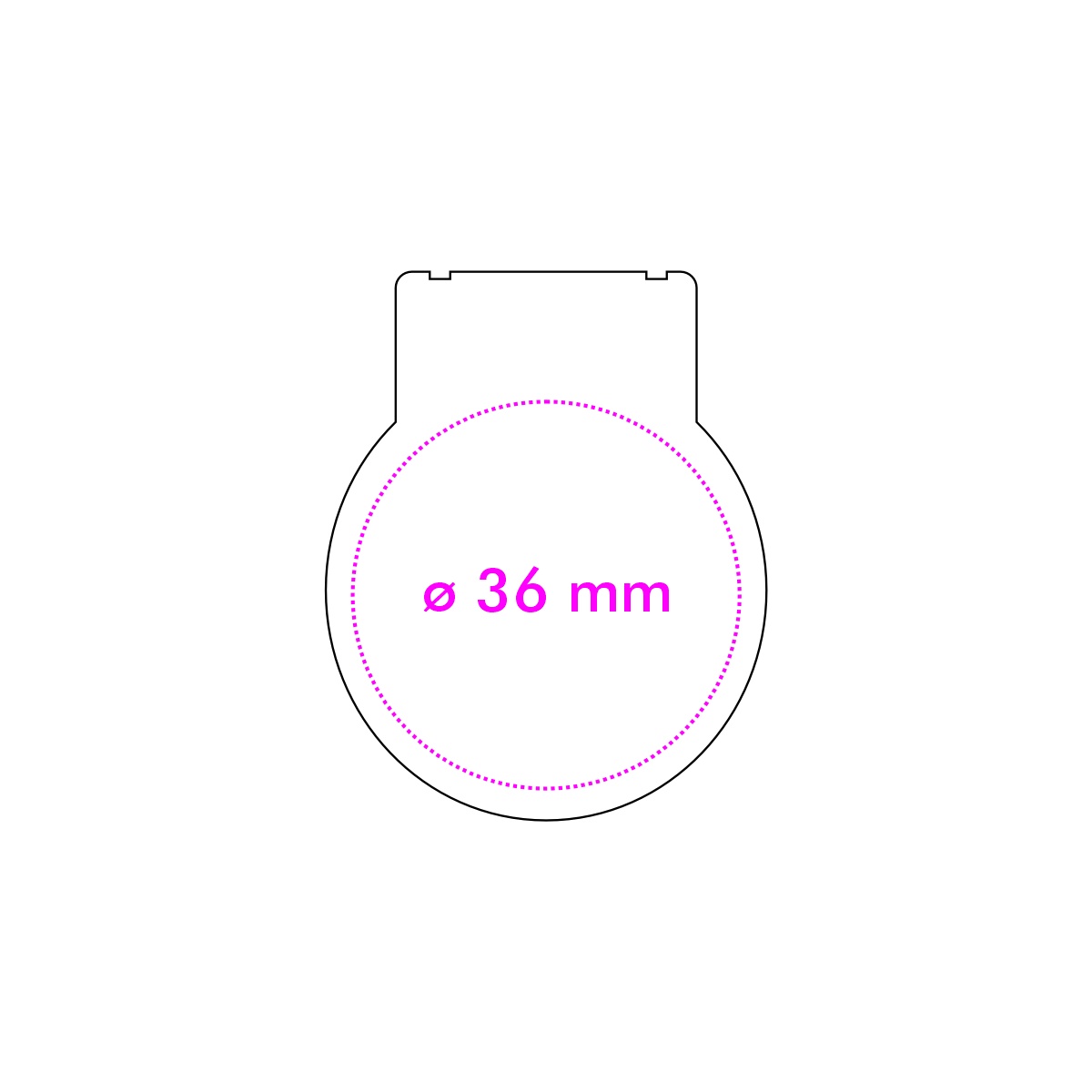 oben (ø 3,6 cm)