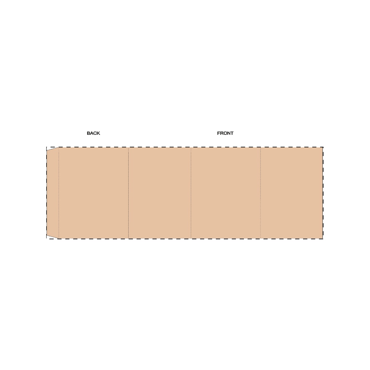 Maßgefertigte Kraft-Papierbanderole (363 x 120 mm)
