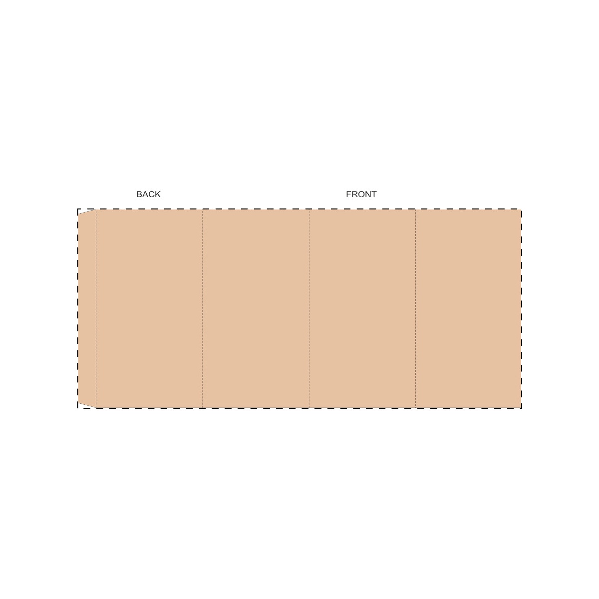 Maßgefertigte Kraft-Papierbanderole (381 x 170 mm)