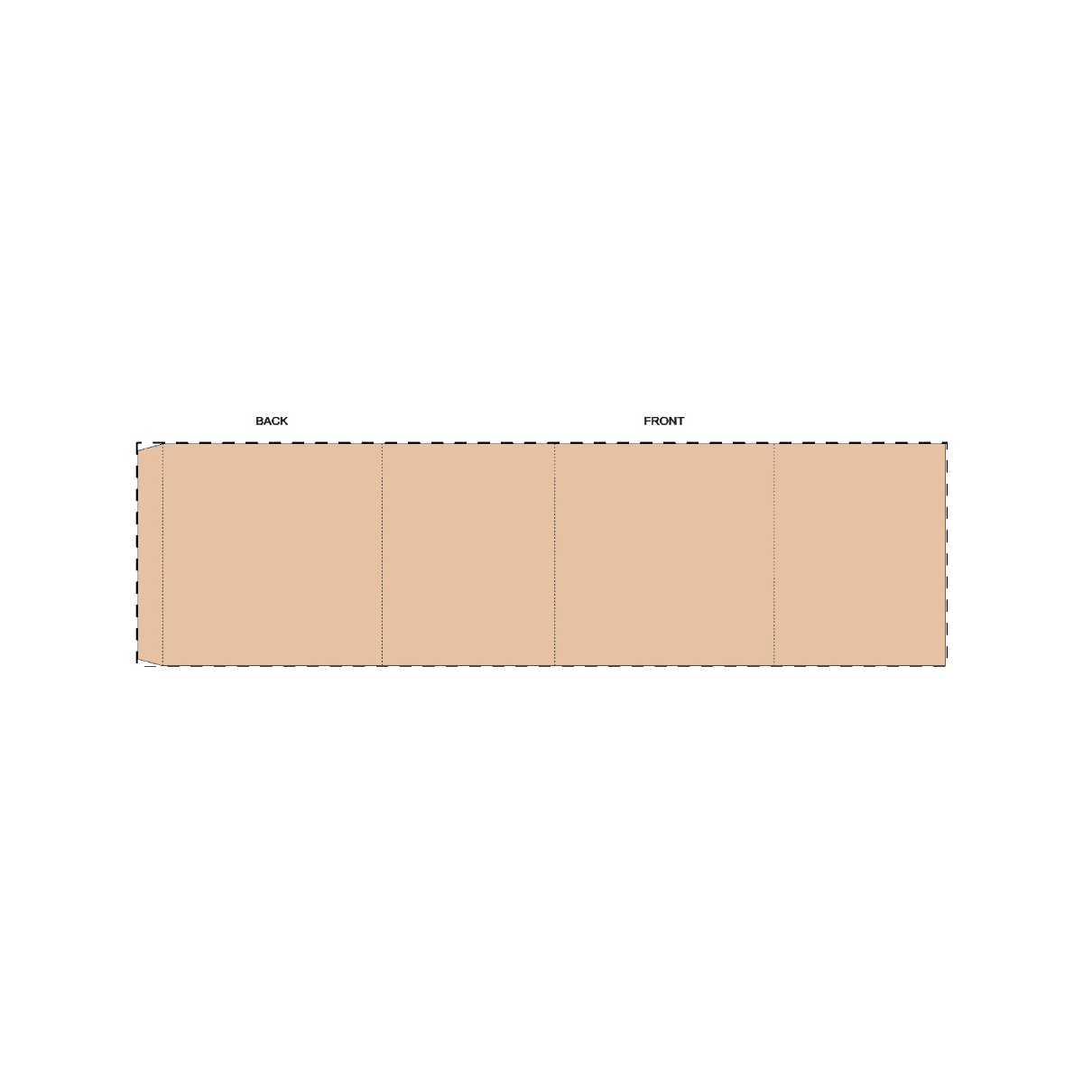 Maßgefertigte Kraft-Papierbanderole (428 x 117 mm)