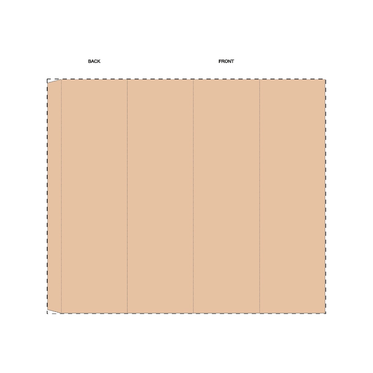 Maßgefertigte Kraft-Papierbanderole (321 x 270 mm)