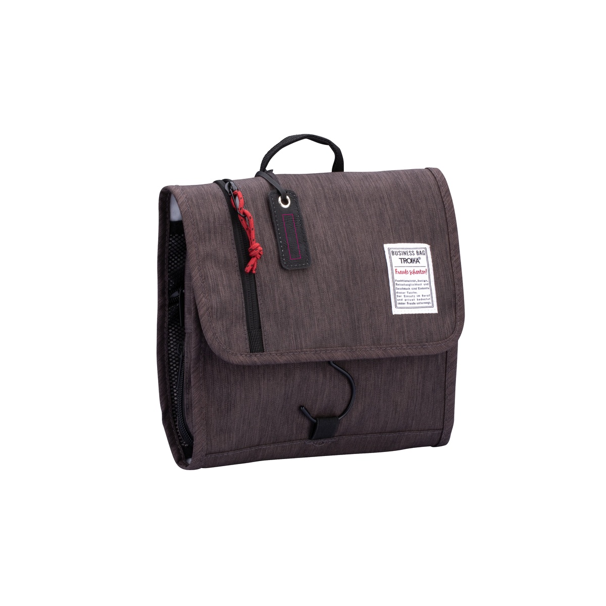 auf zusätzlichem Textilanhänger (3,5 x 1 cm)