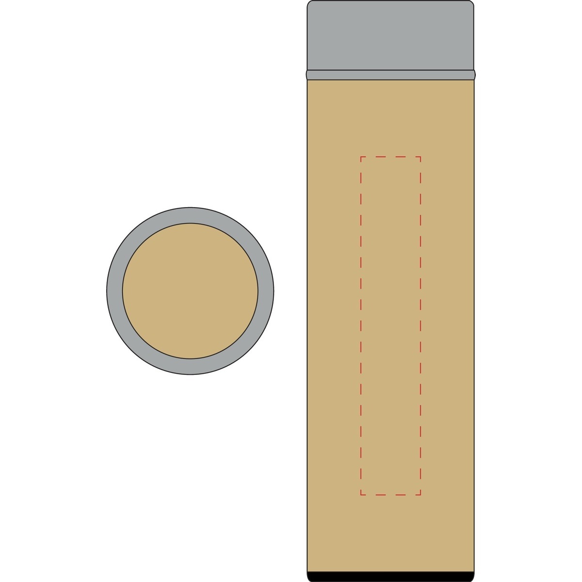 seitlich auf Flasche (140 x 25 mm)