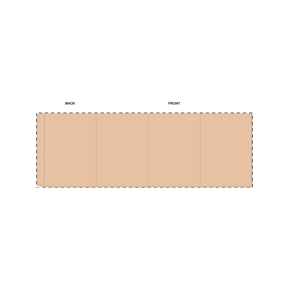 Maßgefertigte Kraft-Papierbanderole (376 x 129 mm)