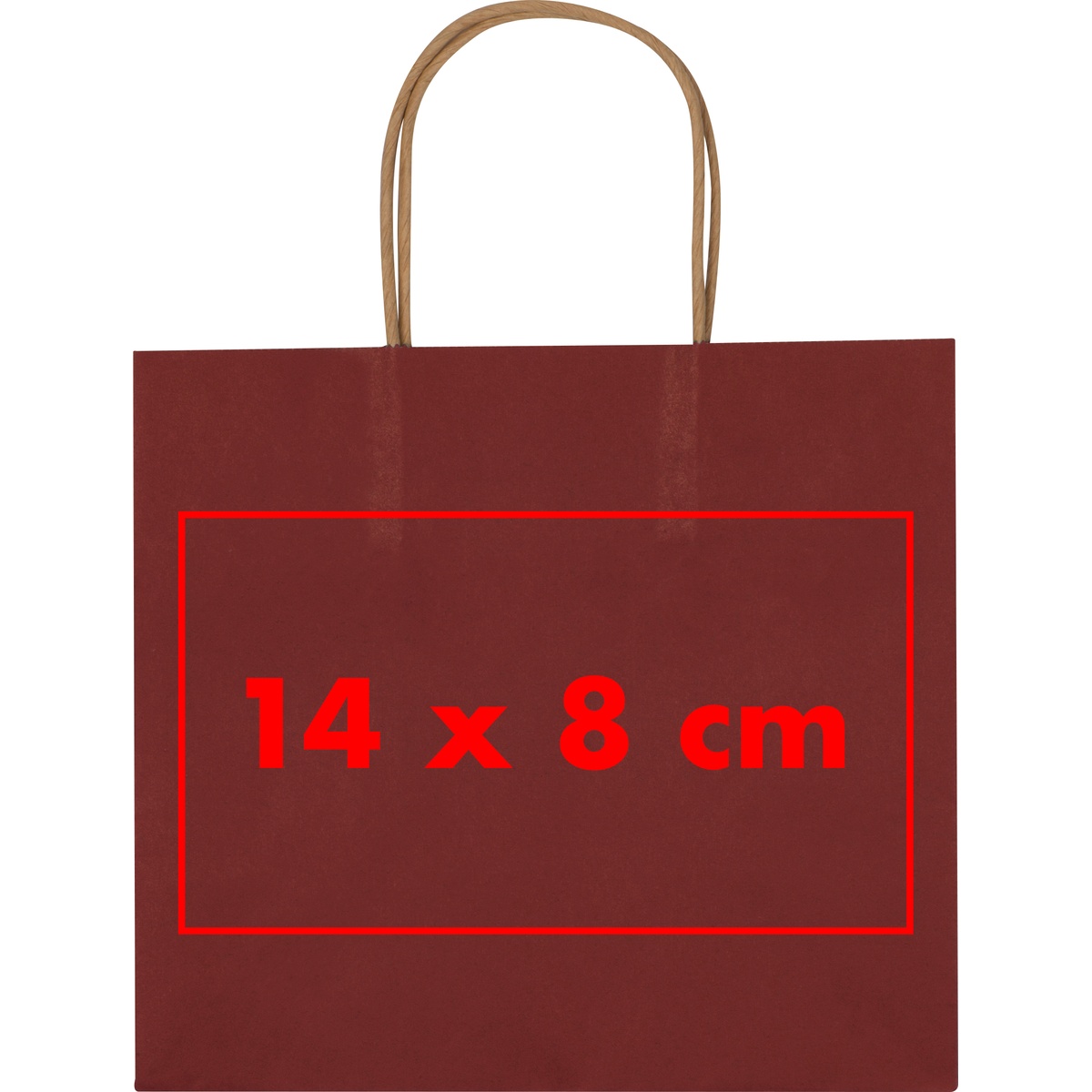 Auf die Tasche/Beutel (14 x 8 cm)