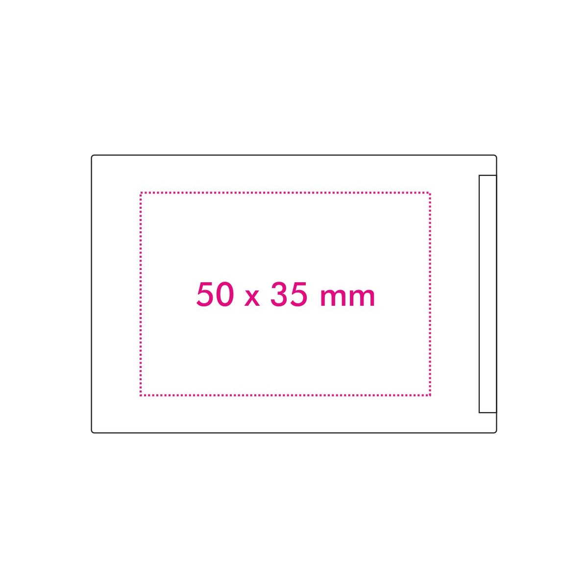 Rückseite (6,5 x 4,3 cm)